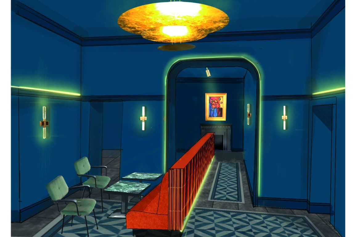 Rezeption mit Bar Bereich in der Villa R; (c) una-plant_innenarchitekturburo_www_una_plant_at