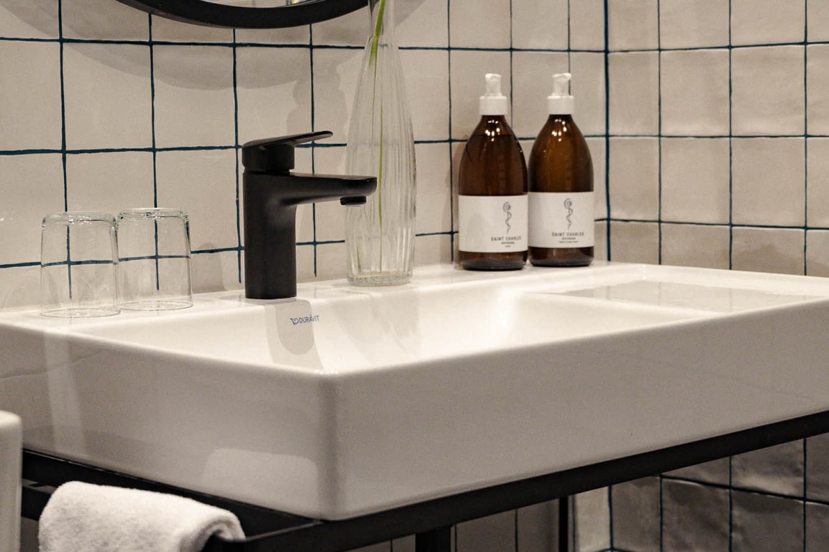 All you need in the bathroom for a stay in the city. No need to bring your own products as we provide Shampoo, soap and body lotion from Saint Charles.